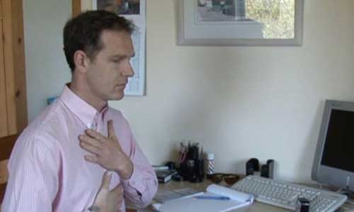 hands-on-his-chest Buteyko for Beginners: